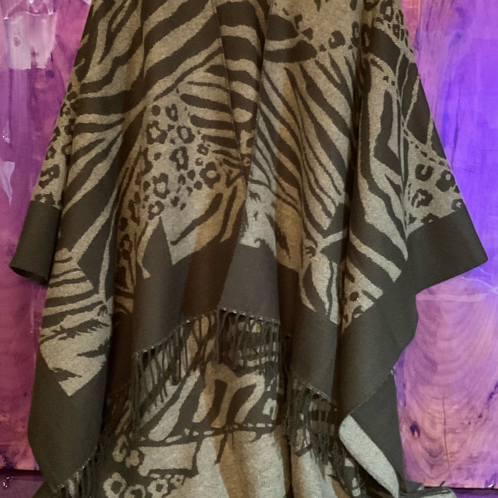 Animal Print Shawl.